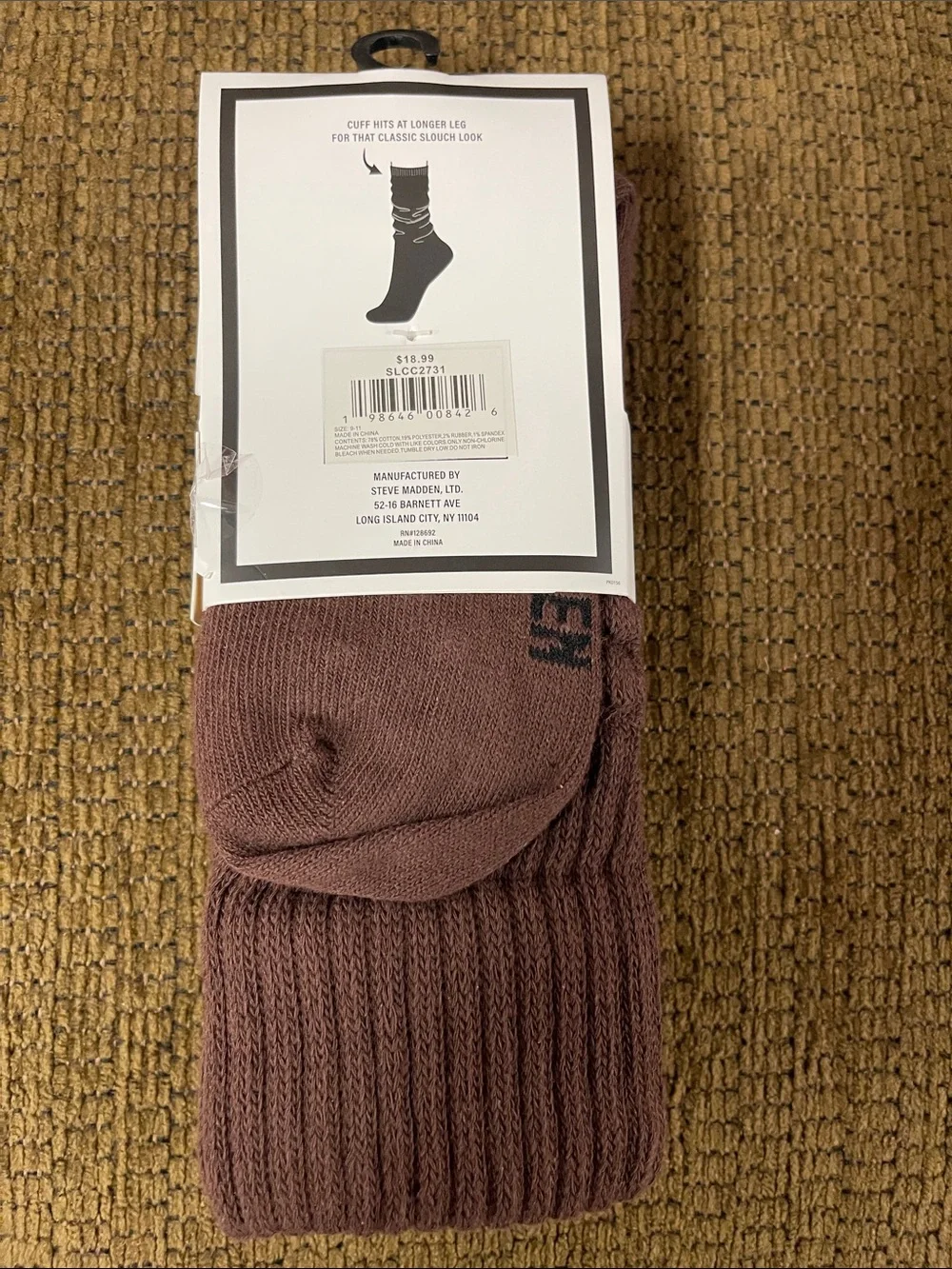 Steve Madden Women’s Slouch Socks 2 Pairs NWT